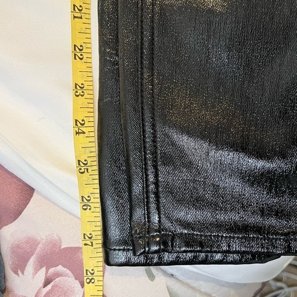 Free People Phoenix Coated Jeans Liquid Black NWT - Picture 16 of 16